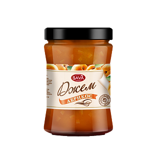 Джем абрикосовый с кусочками ягод "САВА"