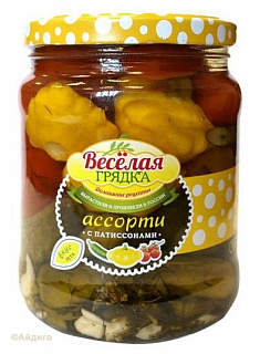 Ассорти огурцы+черри+патисоны Ассорти огурцы+черри+патисоны