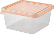 Контейнер для продуктов Plast Team Хельсинки, 0,5л квадратный, персик, карамель, Пластик Репаблик