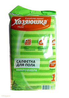 Тряпка для пола Хозяюшка Мила м/фибра 50*60 1 шт