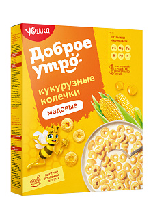 Сухой завтрак Колечки медовые, глазированные сахарным сиропом, Увелка