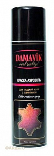 Аэрозоль-краска для гладкой кожи Дамавик темно-коричневая