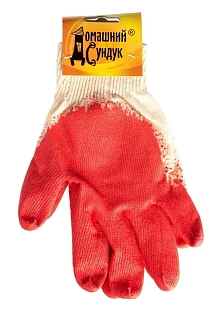 Перчатки х/б облитые Домашний сундук 1шт