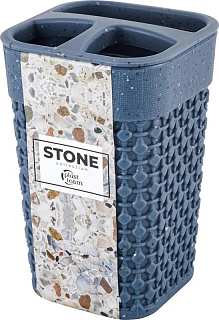 Подставка для зубных щеток Plast Team Темный камень, Пластик репаблик