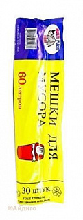 Пакеты для мусора Мультипласт 60л 30шт