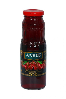 Сок вишневый в стеклянной бутылке AzVKUS