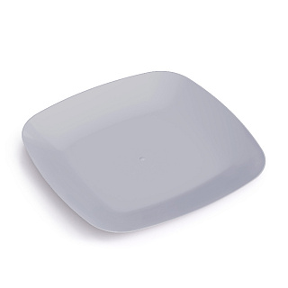 Тарелка Квадро плоская серая, 1шт