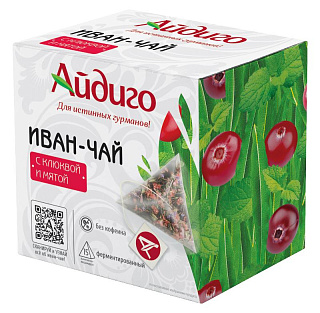 Иван-чай с клюквой и мятой, в пирамидках Иван-чай с клюквой и мятой, в пирамидках