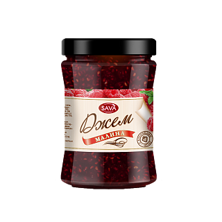 Джем  малиновый с кусочками "САВА"