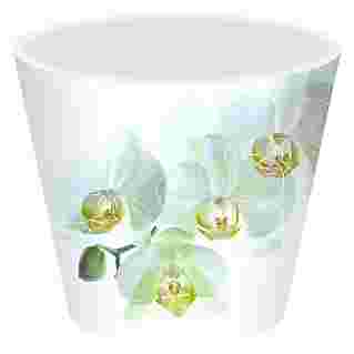 Горшок для цветов Лондон Деко Белая Орхидея D 160 мм 1,6 л арт. 6196БЛ