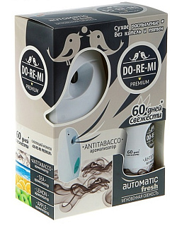 Автоматический освежитель воздуха "ДоРеМи" премиум со сменным блоком Антитабак Автоматический освежитель воздуха "ДоРеМи" премиум со сменным блоком Антитабак