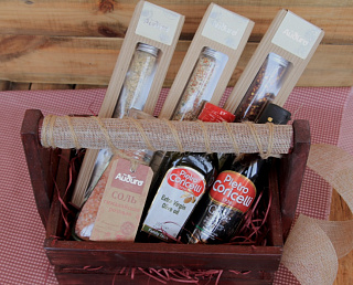 Подарочный набор приправ и масла "Сделай вкусно"