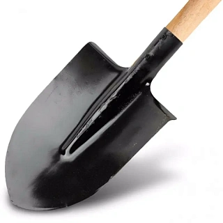 Лопата штыковая сталь ЛКО-3С черная 375*225 без черенка