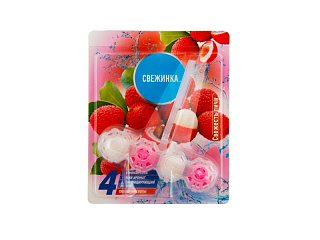 Подвеска в унитаз Свежинка 4в1, Свежесть личи Подвеска в унитаз Свежинка 4в1, Свежесть личи