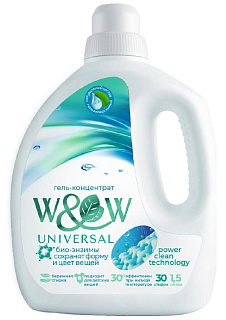 Гель-концентрат для стирки универсальный, UNIVERSAL, W Гель-концентрат для стирки универсальный, UNIVERSAL, W