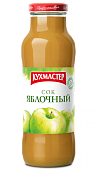 Сок Яблочный с мякотью в стеклянной бутылке Кухмастер 0,68 л