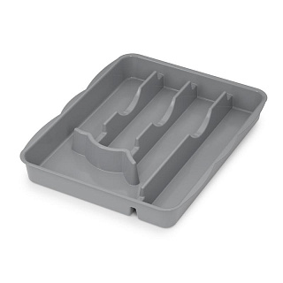 Лоток для столовых приборов, серый 1шт., БашПласт