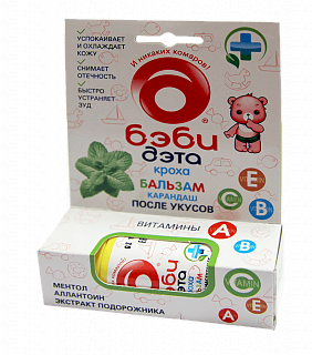Карандаш-бальзам после укусов комаров Дэта Беби