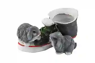 Кашпо Кед с зайцами Н-14см 1шт