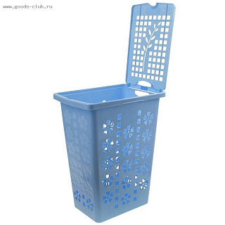 Корзина для белья Виолетта 30л. голубая "Альтернатива"