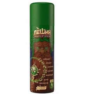Аэрозоль акарицид тройная защита Леший от клещей,комаров, мошек, Сибиар Аэрозоль акарицид тройная защита Леший от клещей,комаров, мошек, Сибиар