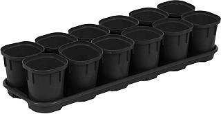 Набор горшков для рассады с поддоном 12шт 200 мл