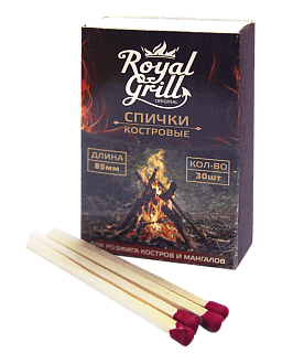 Спички костровые Роял Гриль 85 мм 30 шт.