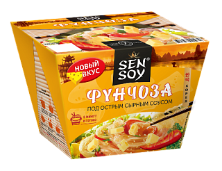 Фунчоза под острым сырным соусом быстрого приготовления, Сэн Сой