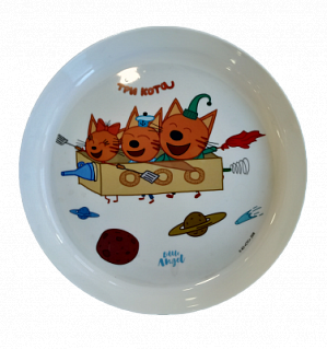 Детская тарелка Космическое путешествие Три кота
