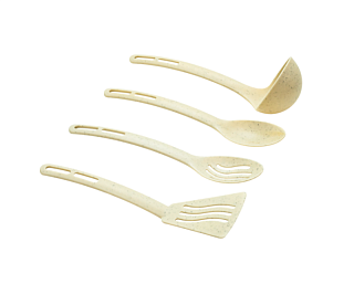 Набор кухонных принадлежностей Гранит, 4 предмета, белый, Полимербыт