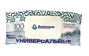 Салфетки влажные Акватория Универсальные, клапан 100шт