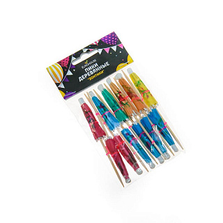 Шпажки Еврохаус Зонтики деревянные,120мм 12шт. Шпажки Еврохаус Зонтики деревянные,120мм 12шт.