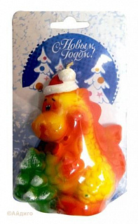 Свеча Дракончик с елкой Биотек