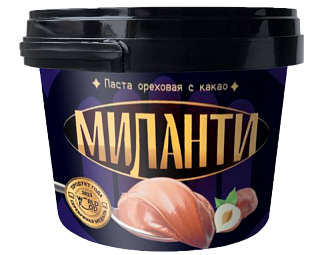 Паста ореховая с какао Миланти