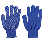 Перчатки садовые Капелька синие р-р 8 (М)