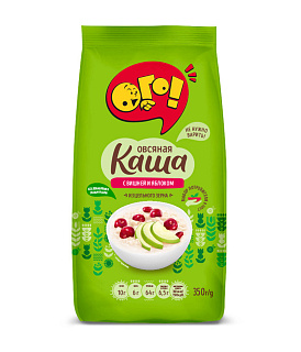 Каша овсяная с вишней и яблоком "ОГО!", без варки