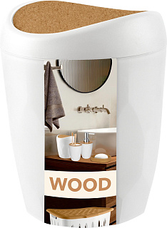 Контейнер для мусора 1л Keeplex Wood 1шт, Пластик Репаблик