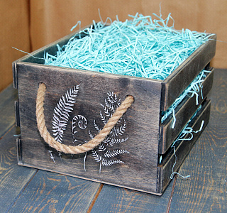 Ящик с канатными ручками 29*23*16 см