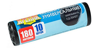 Пакет для мусора Крепак 180л 10шт рулон, (20 мкм)