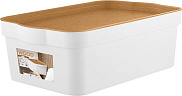 Ящик для хранения Keeplex Wood 6л (32х21,1х11), 1 шт., Пластик Репаблик