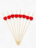 Шпажки Еврохаус Сердечки бамбук, 24 штук