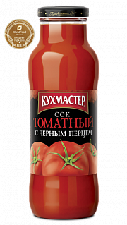 Сок томатный с мякотью и черным перцем 0,7 л Кухмастер