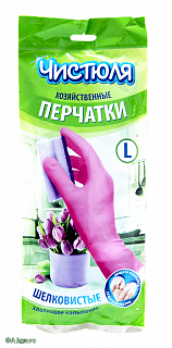 Перчатки резиновые Чистюля размер L