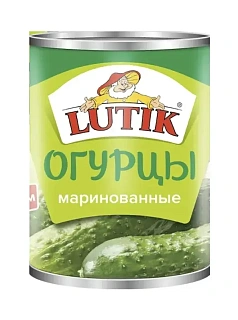 Огурцы маринованные 9-12см, (сух вес 1500г),  Lutik