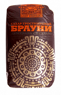 Сахар - песок коричневый Брауни Light п/пакет 0,9 кг