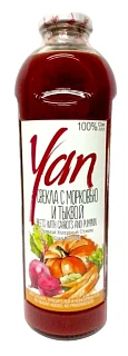 Сок из тыквы, моркови и свеклы прямого холодного отжима YAN