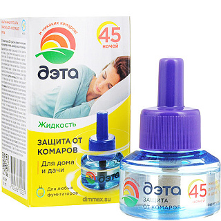 Жидкость для фумигатора от комаров и мошек Дэта 45 ночей