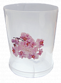 Горшок цветной для орхидей 3,5 л. прозрачный с подставкой