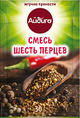 Смесь шесть перцев дробленая